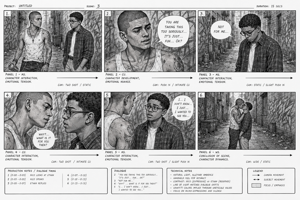 Nico & Ethan - Storyboard