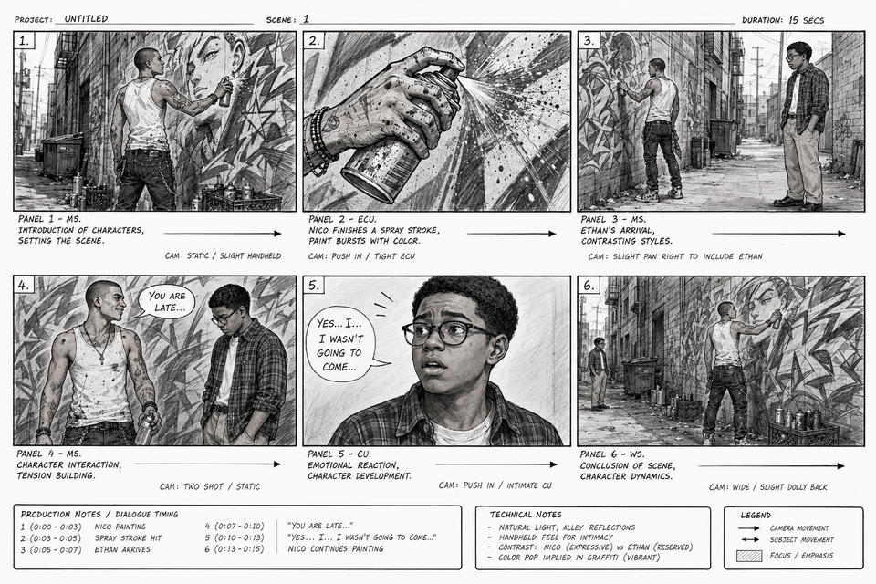 Nico & Ethan - Storyboard