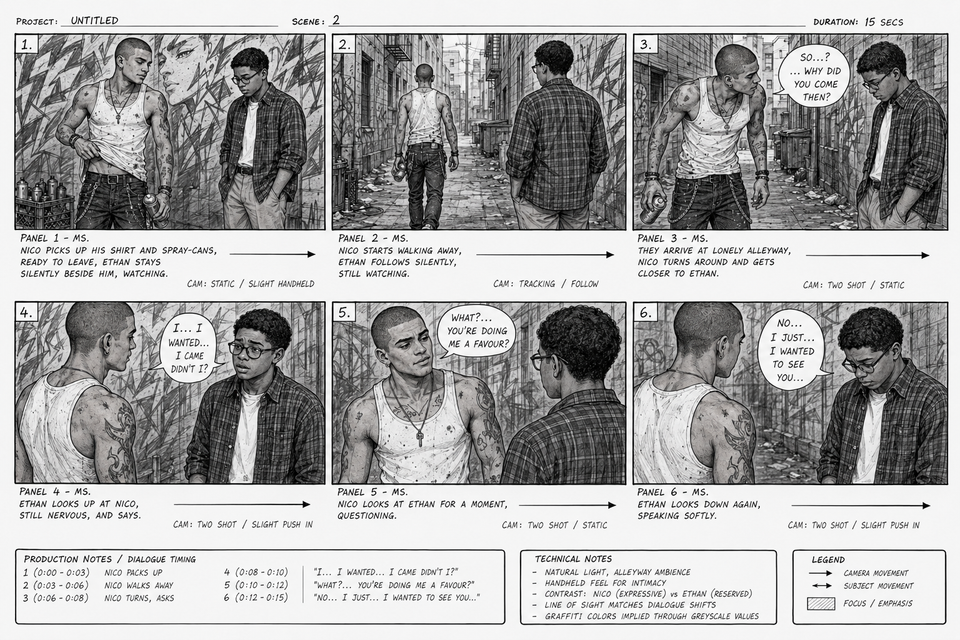 Nico & Ethan - Storyboard